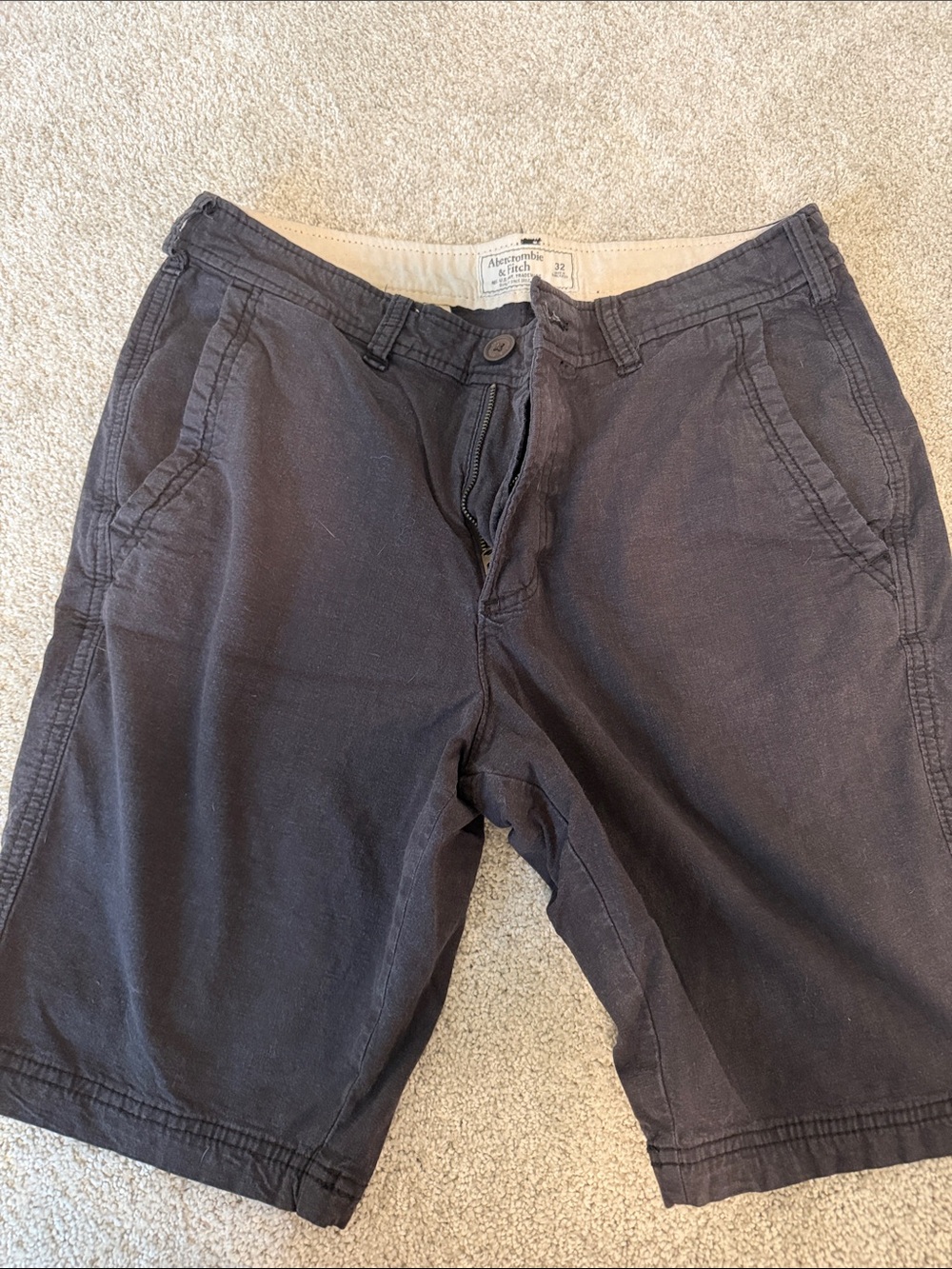 Abercrombie & Fitch Navy Cotton Casual Shorts